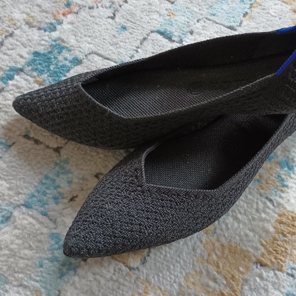 Rothy's The Point in Black Honeycomb - size 10